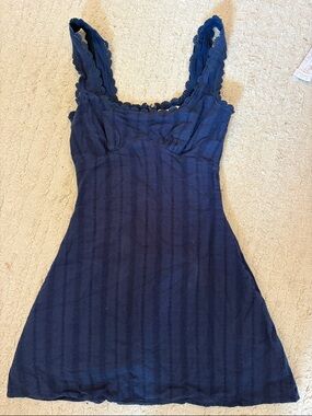 Princess Polly Navy Lace-Trim Tank Dress